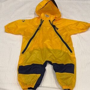 Tuffo Muddy Buddy Toddler Yellow and Navy Rain Suit